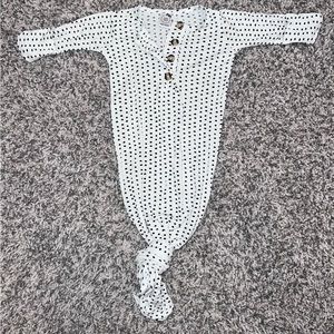 Lou Lou & Company / EUC Knotted Gown - Gender Neutral White & Black